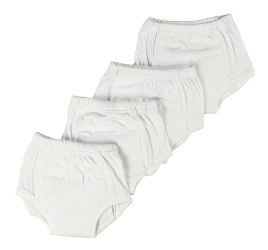 Bambini White Training Pants 4-Pack - Soft Cotton, Comfortable & Breathable for Newborns