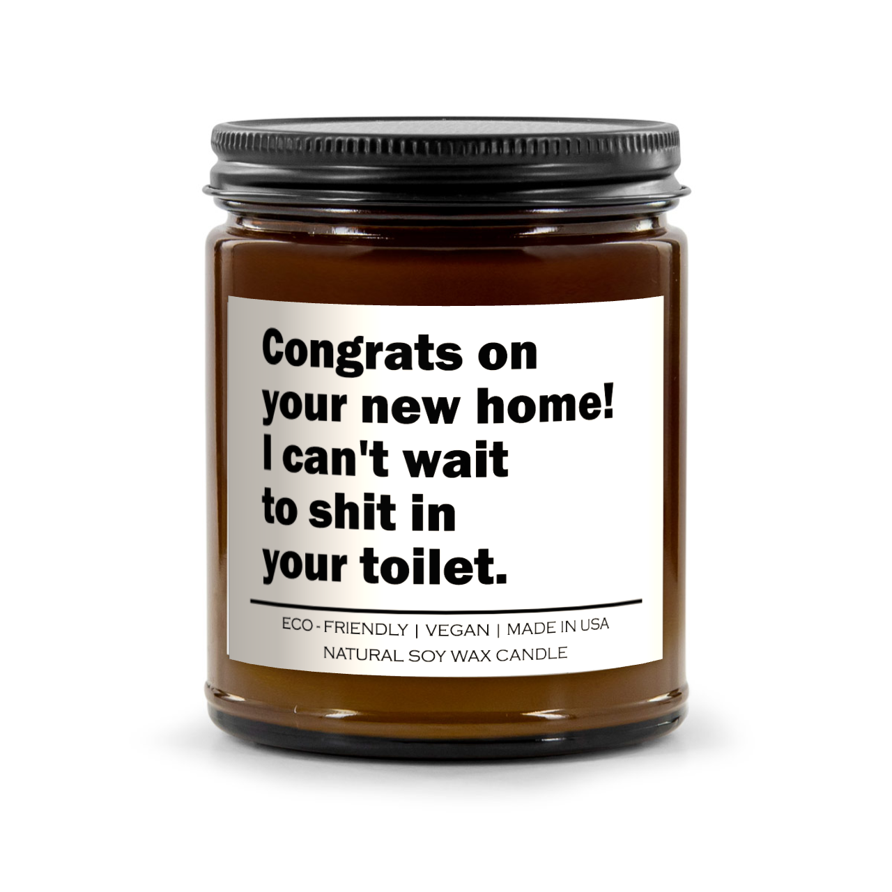 Congrats on Your New Home Candle - 9oz Soy Wax, Funny Gift, Multiple Scents, 50-60 Hour Burn Time