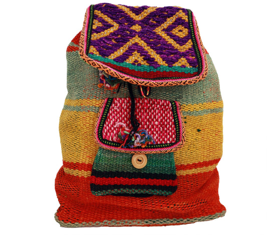 Vibrant Purple with Marigold, Double Closure, Backpacks