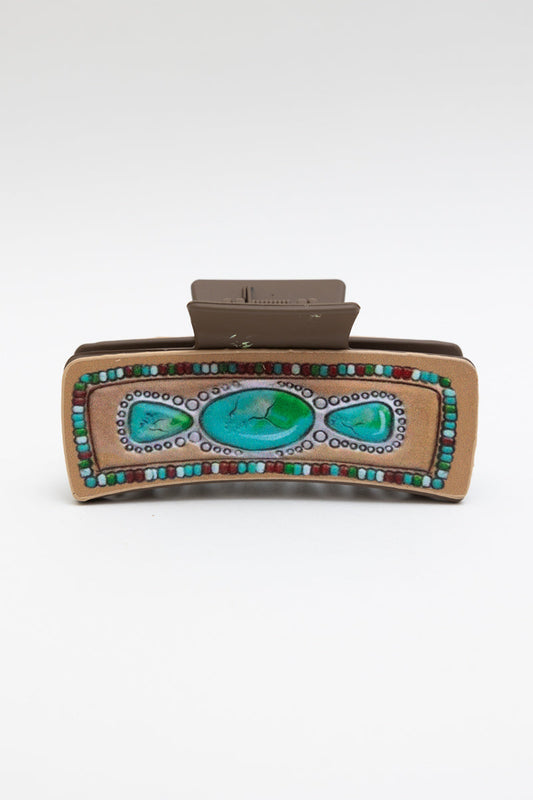 Turquoise Dream Hair Claw ā Stylish Stone-Inspired Hair Accessory š¦