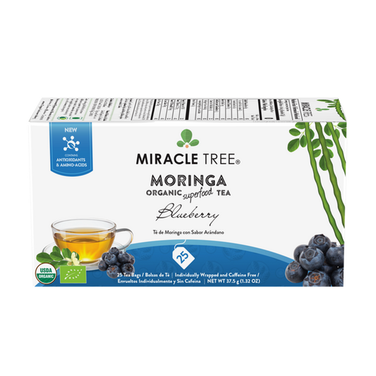 Miracle Tree's Organic Moringa Tea, Blueberry