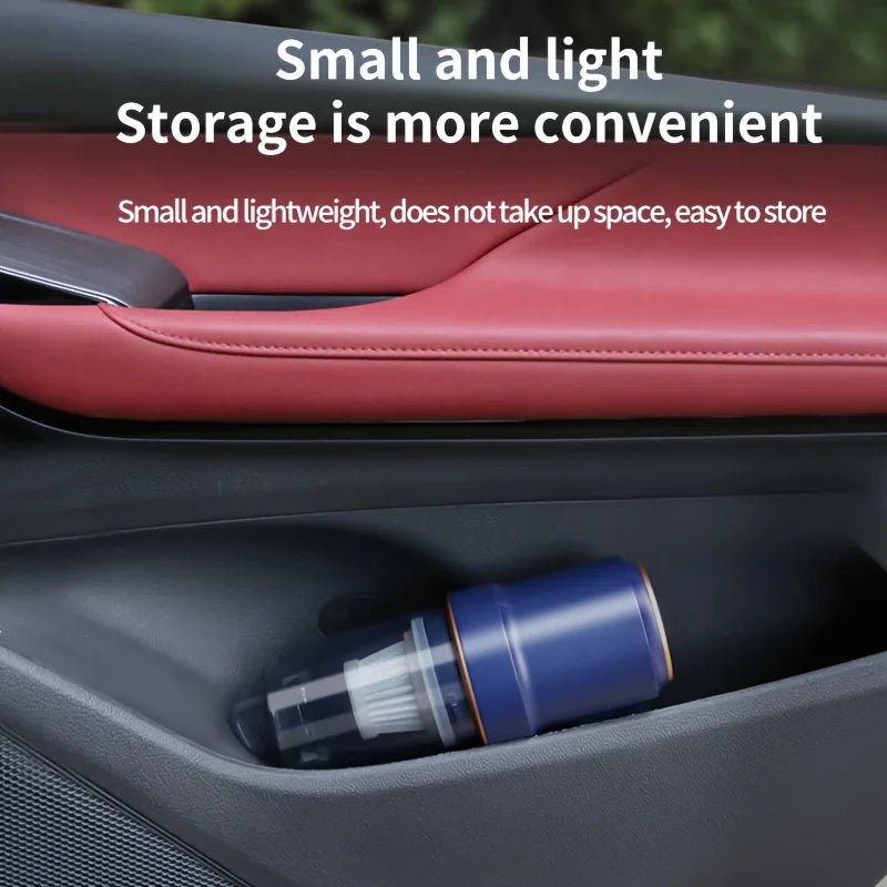 120W Powerful Wireless Car Vacuum Cleaner - Wet & Dry, 8000Pa Suction, 2 x 1800mAh Battery, 42000rpm