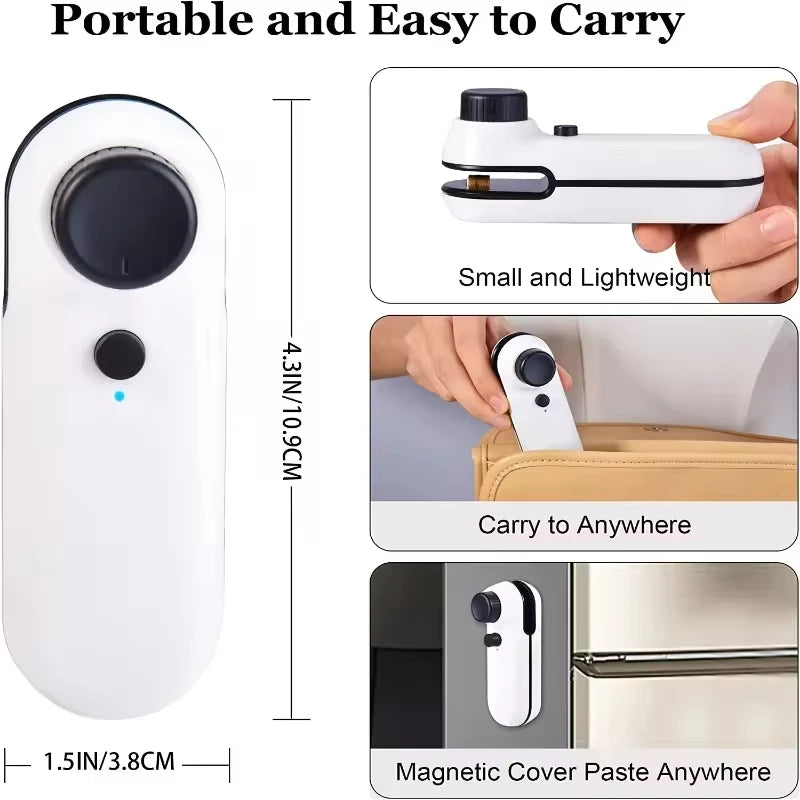 Rechargable 2 In 1 Bag Mini Heat Sealer, Storage Bag Plastic Package