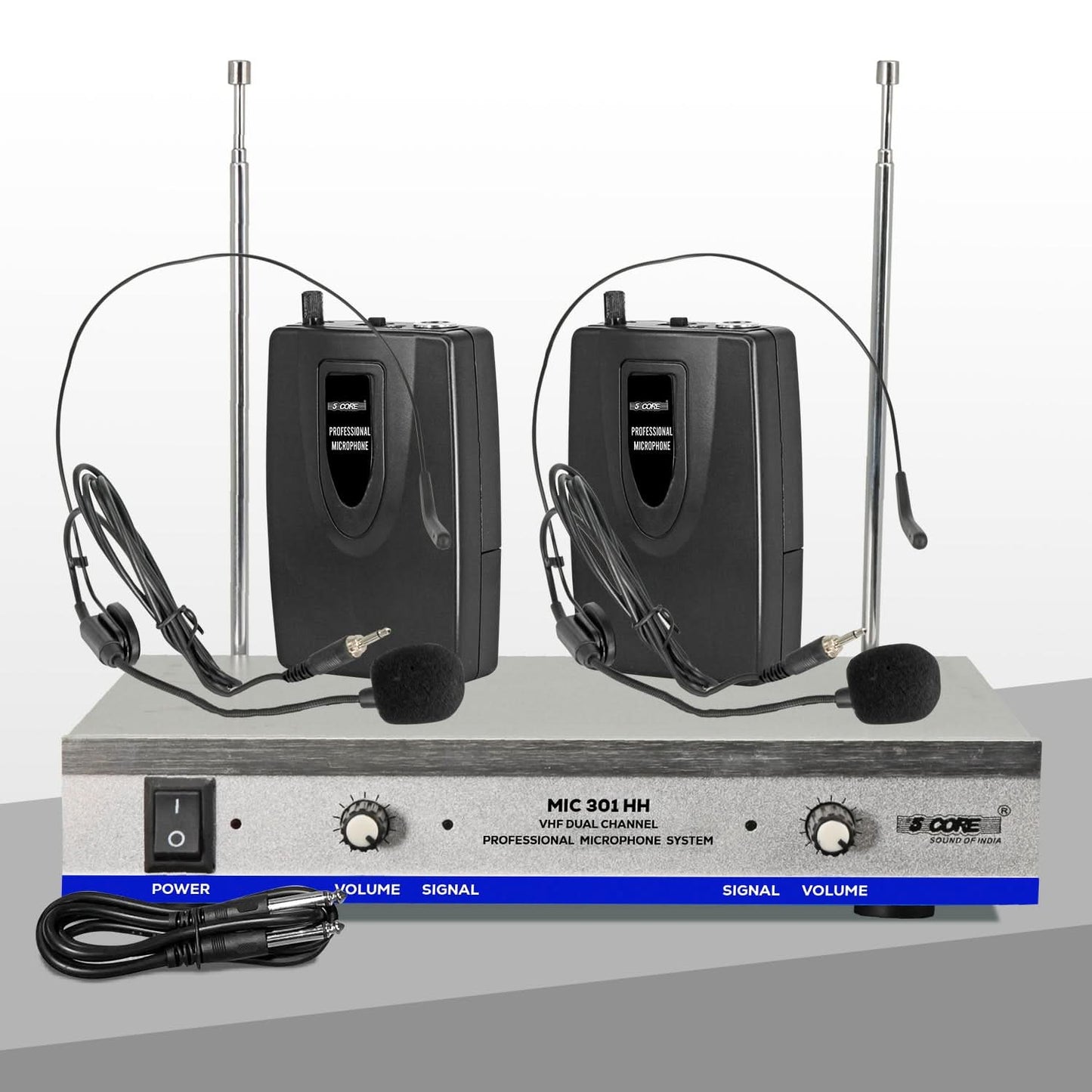 5Core Wireless Microphones w 2 Headset Portable Mini Microfono