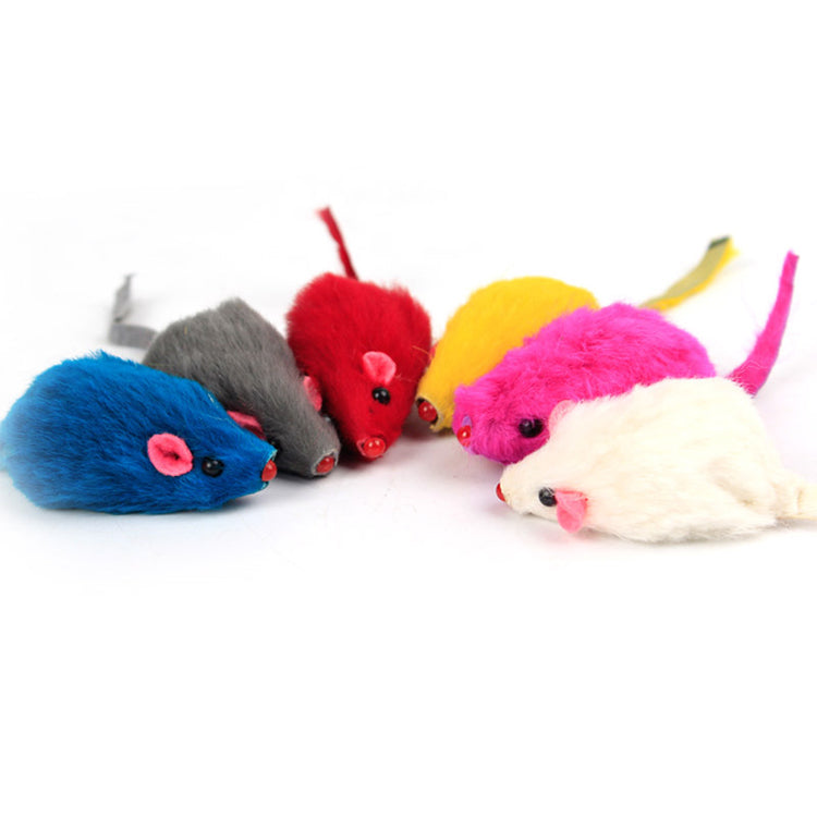 10-Pack Soft Cat Mouse Toys: Interactive, Squishy, & Durable for Play & Scratching (Random Color)