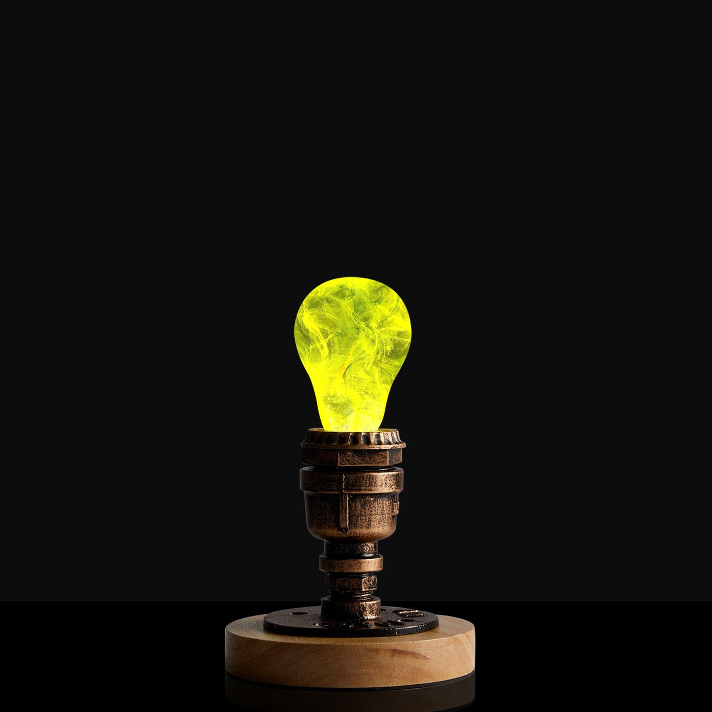 EP Light - Galaxy LED Bulb, Eco-Friendly Resin & Beech Wood, Energy Efficient, 1.5W, Dimmable, Multiple Base Options