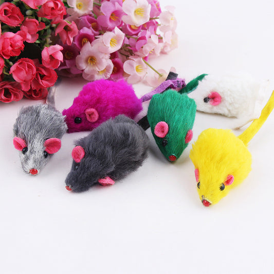 10-Pack Soft Cat Mouse Toys: Interactive, Squishy, & Durable for Play & Scratching (Random Color)