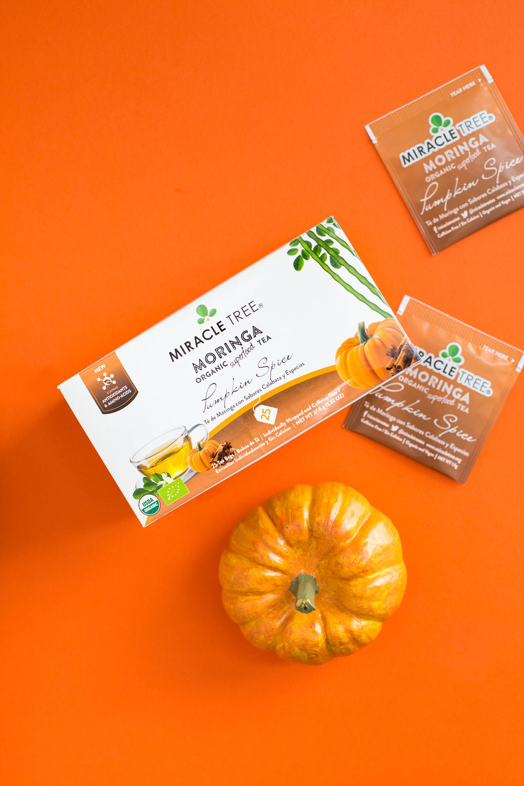 Miracle Tree's Organic Moringa Tea, Pumpkin Spice