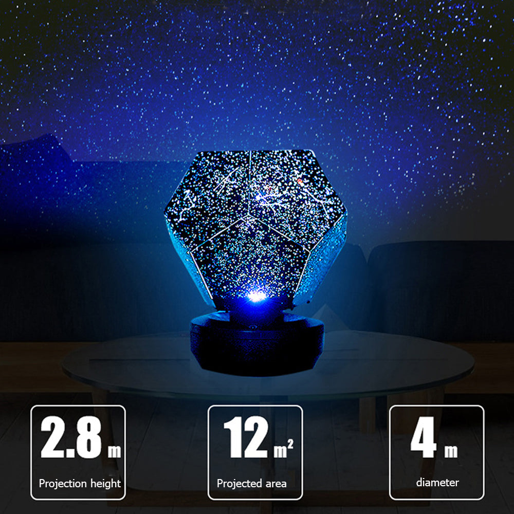 Bluetooth Speaker Star Light Projector - LED Galaxy Lamp, 3 Color Modes, Remote Control, Night Light for Kids & Nursery