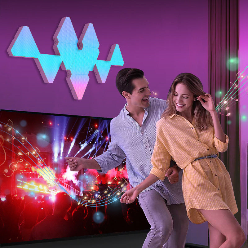 10-Pack RGBIC LED Triangle Lights with Razer Synapse 3 & Music Sync - Smart Home Decor