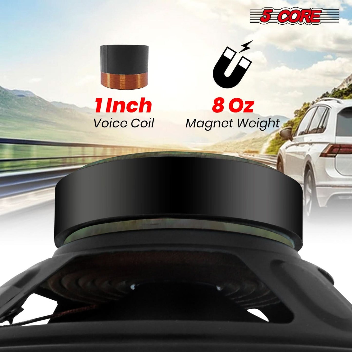 5Core 6 Inch Subwoofer speaker 300 Watt Car Subwoofer 4 Ohm Replacemen