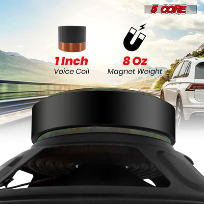 5Core 6 Inch Subwoofer speaker 300 Watt Car Subwoofer 4 Ohm Replacemen