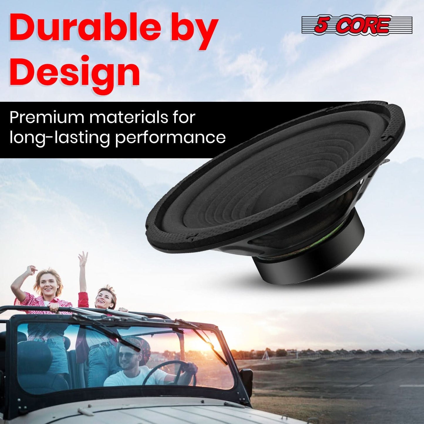 5Core 6 Inch Subwoofer speaker 300 Watt Car Subwoofer 4 Ohm Replacemen