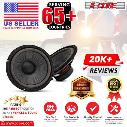 5Core 6 Inch Subwoofer speaker 300 Watt Car Subwoofer 4 Ohm Replacemen