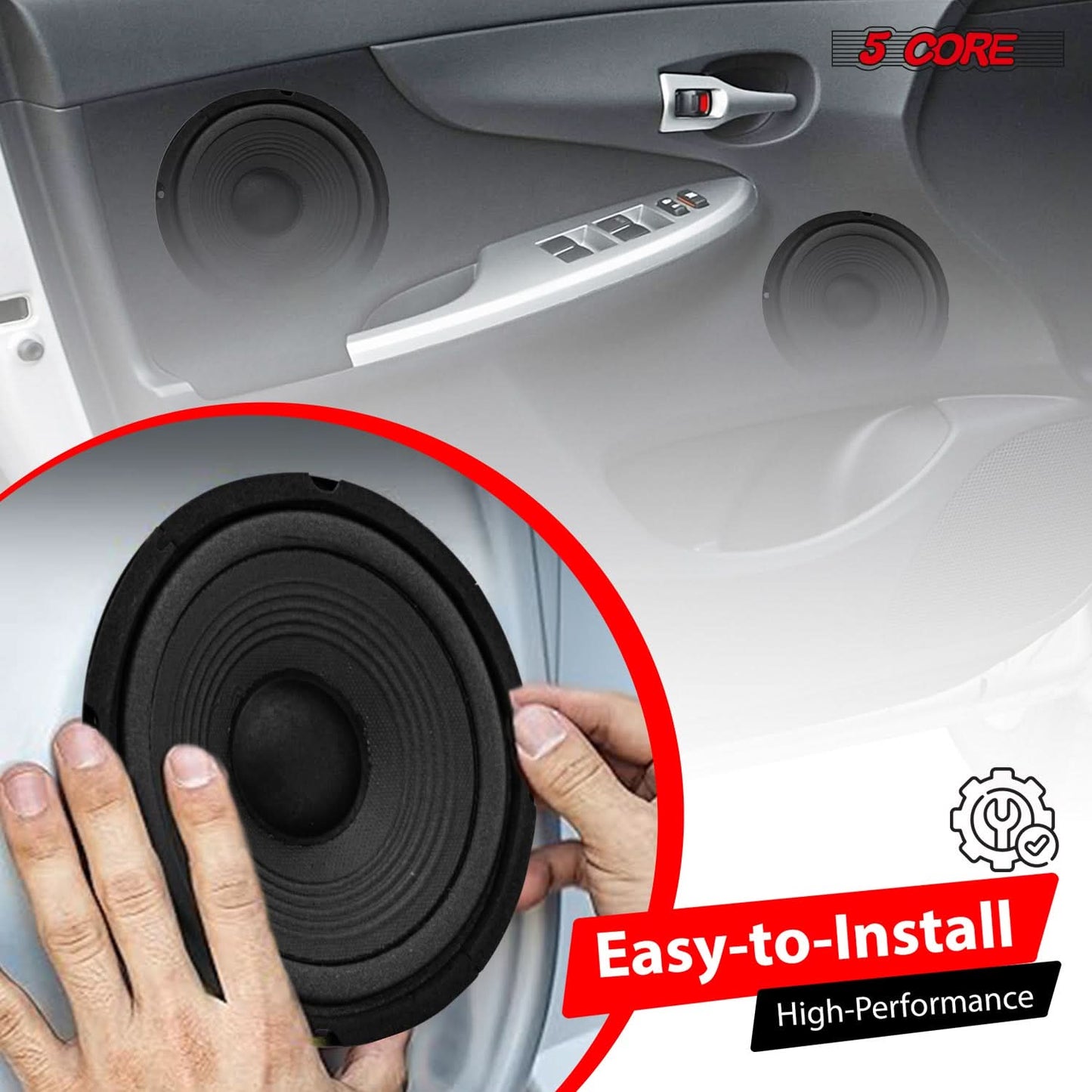 5Core 6 Inch Subwoofer speaker 300 Watt Car Subwoofer 4 Ohm Replacemen